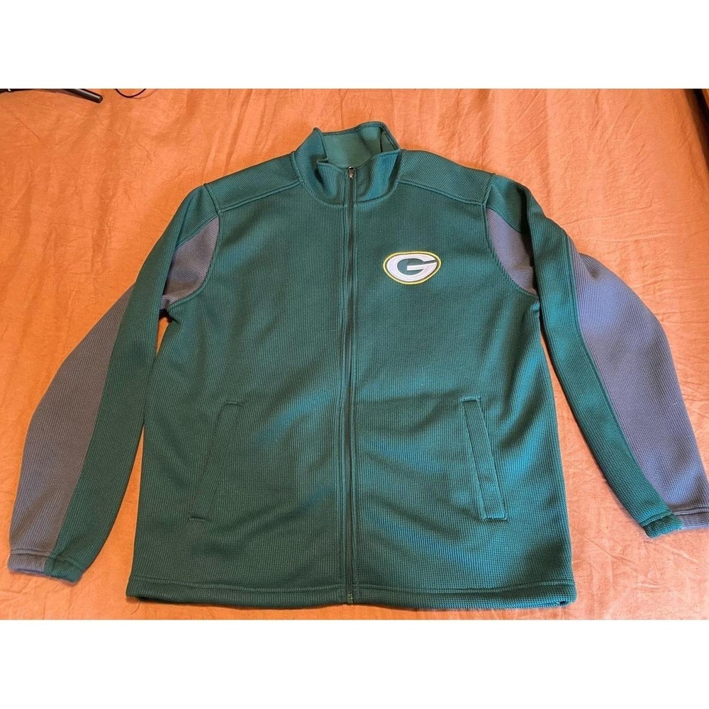NFL Green Bay Jacket Full Zip Men XL Fleece Lined Football sku39